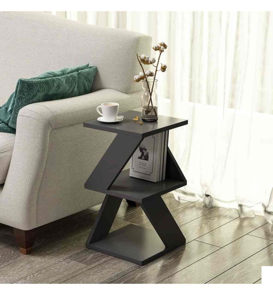 Table d'appoint, Anthracite, panneau de particules mélaminé