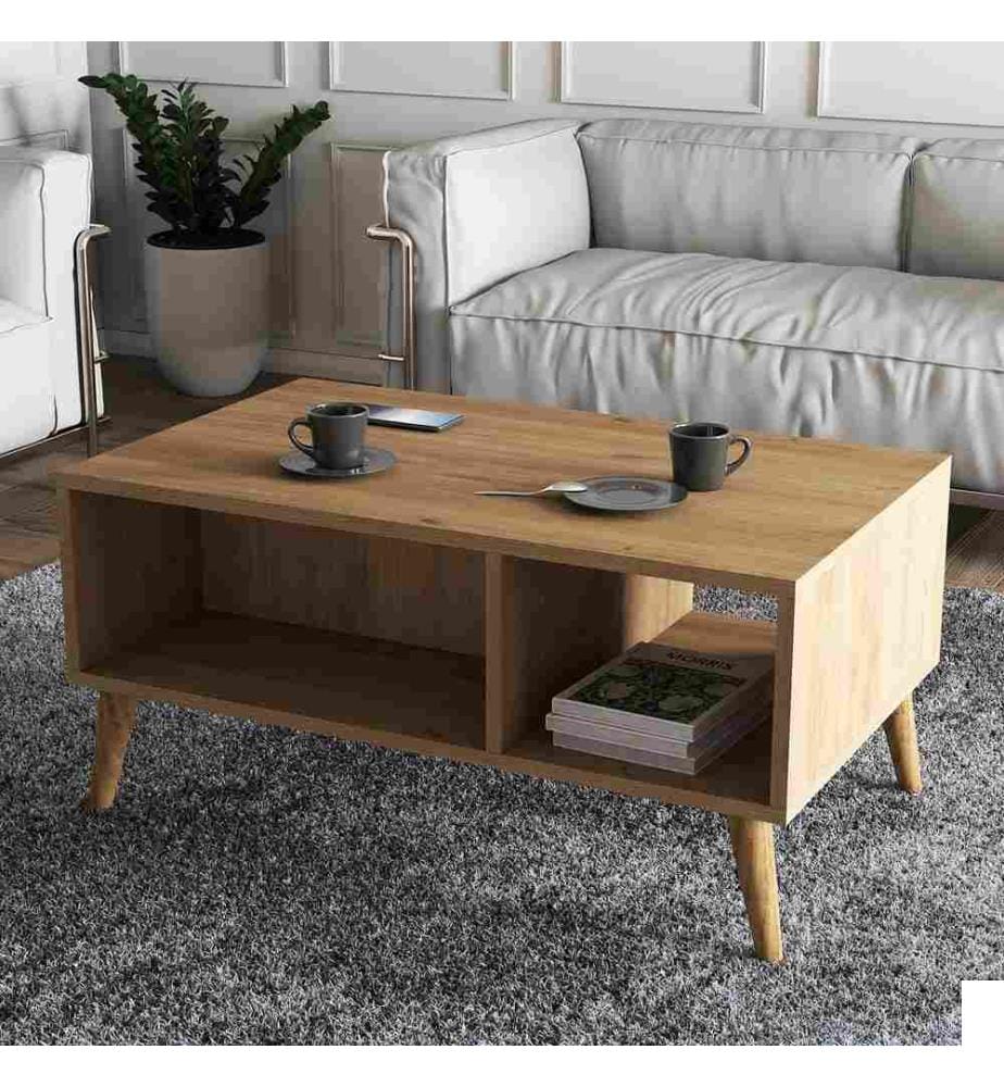 Table basse, chêne, panneau de particules mélaminé