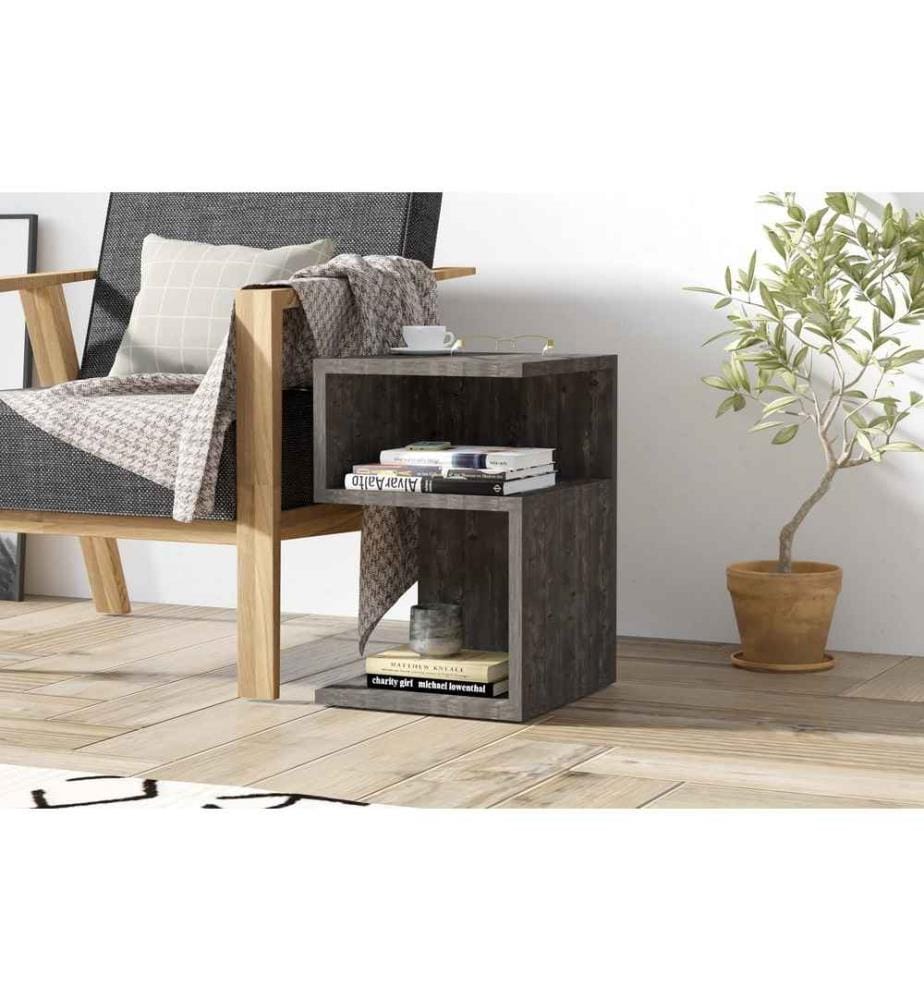 Table d'appoint, Anthracite, panneau de particules mélaminé