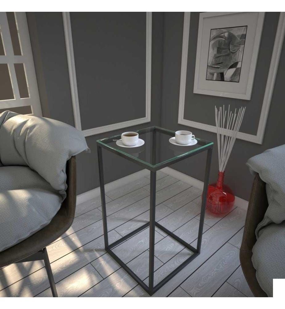 Table d'appoint, Anthracite, panneau de particules mélaminé