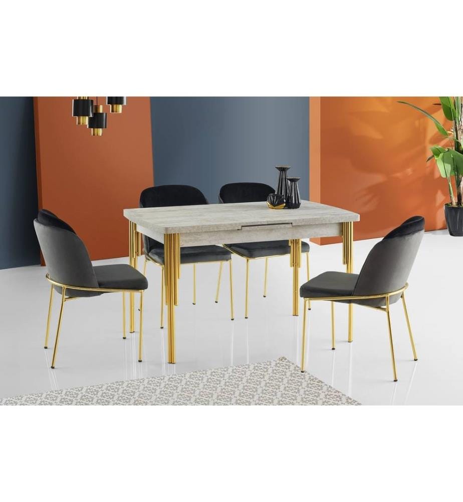 Table, blanche, cadre : 100% panneau de particules mélaminé