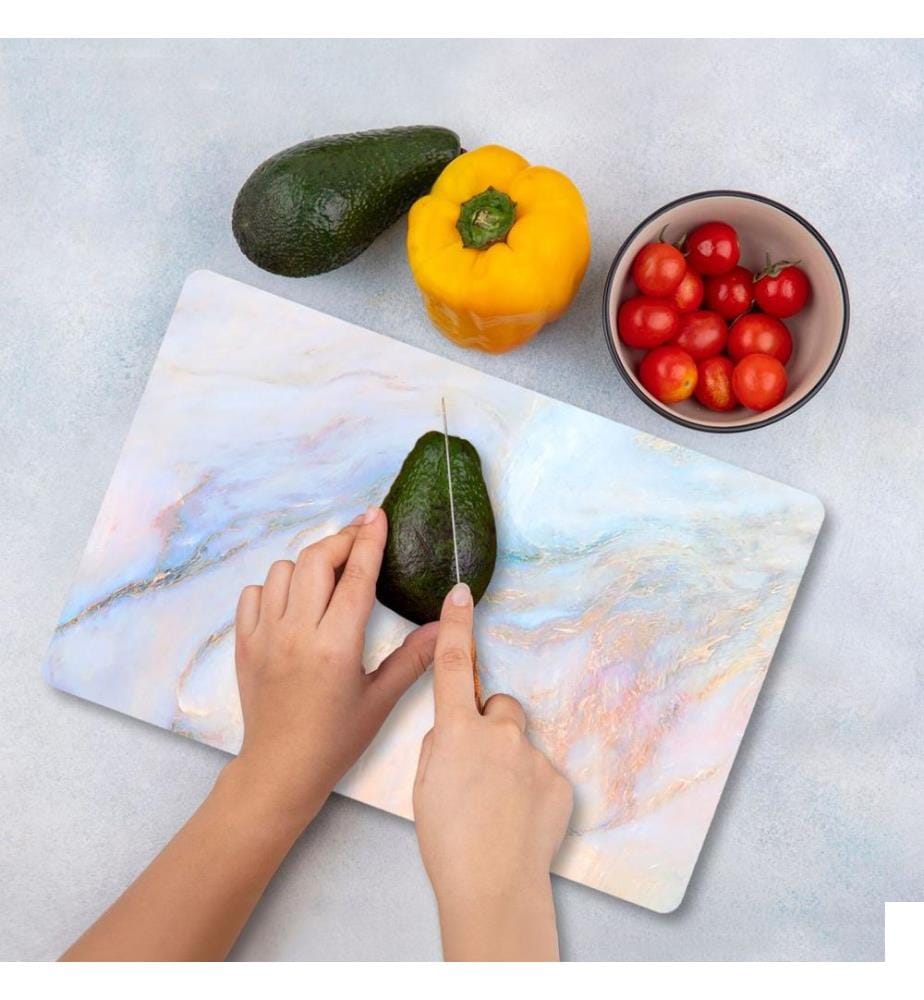 Planche à découper, multicolore, 100 % VERRE TEMPÉRÉ (épaisseur : 4 mm)