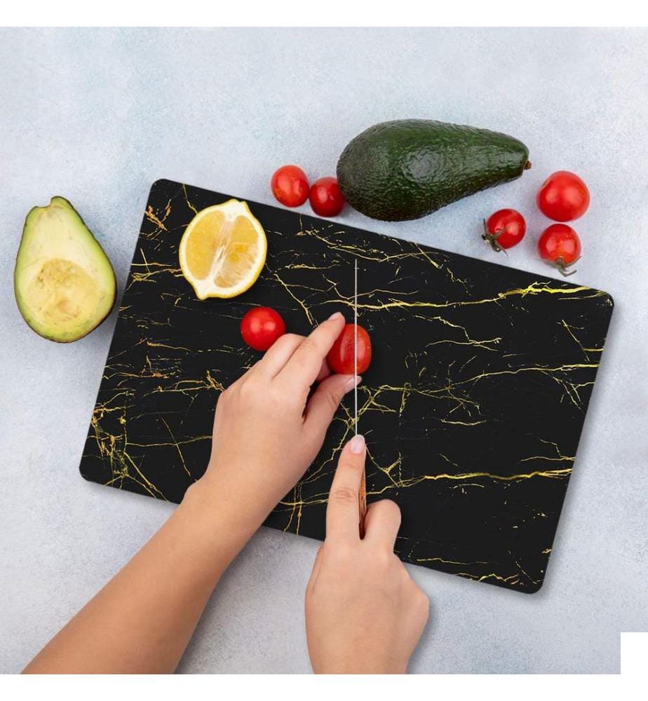 Planche à découper, multicolore, 100 % VERRE TEMPÉRÉ (épaisseur : 4 mm)