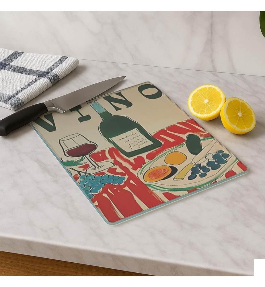 Planche à découper, multicolore, 100 % VERRE TEMPÉRÉ (épaisseur : 4 mm)