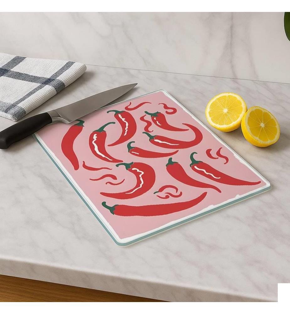 Planche à découper, multicolore, 100 % VERRE TEMPÉRÉ (épaisseur : 4 mm)