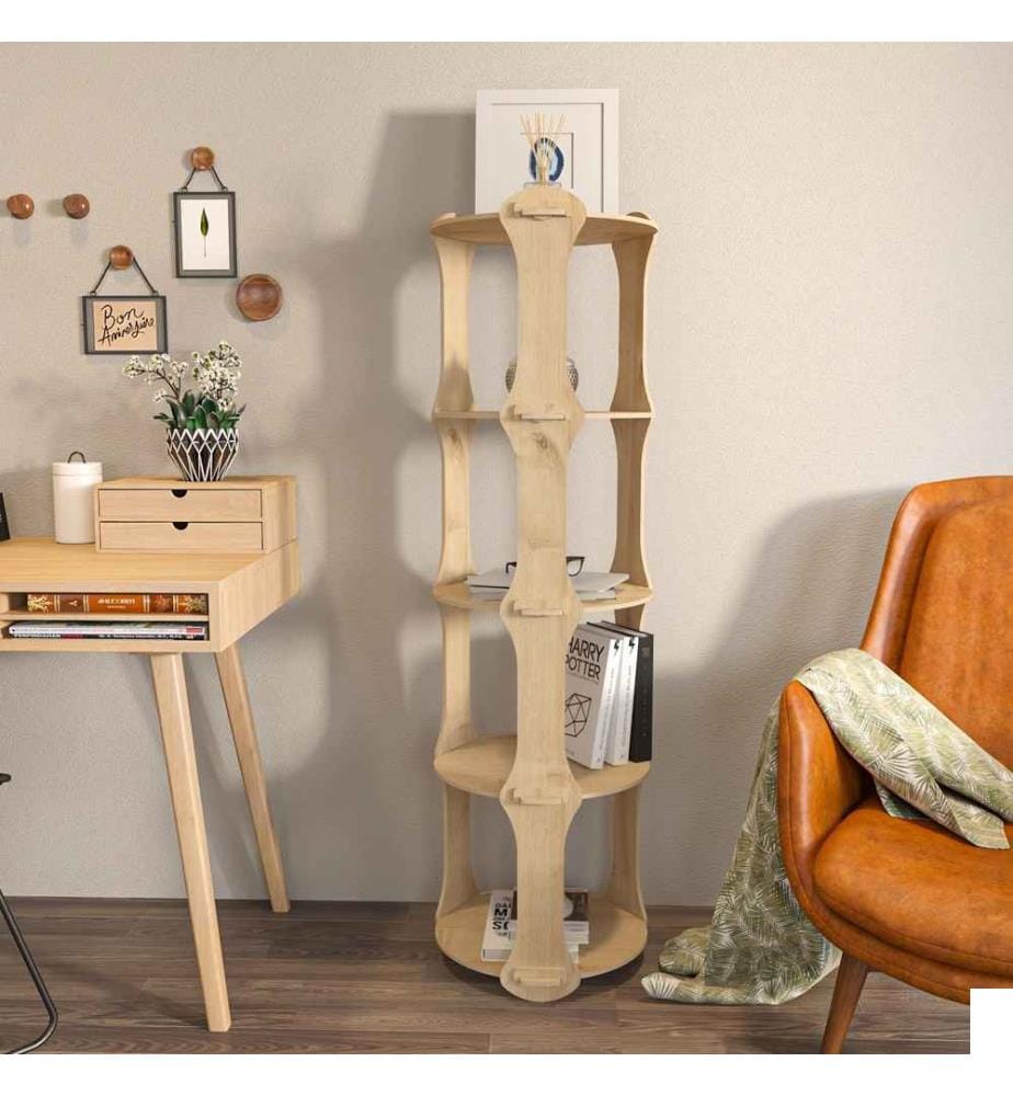 Bibliothèque, chêne, panneau de particules mélaminé
