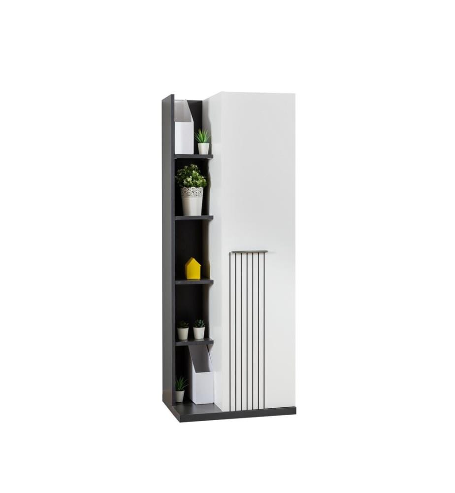 Étagère, panneau de particules 100 % mélaminé, blanc, anthracite, jaune, marron