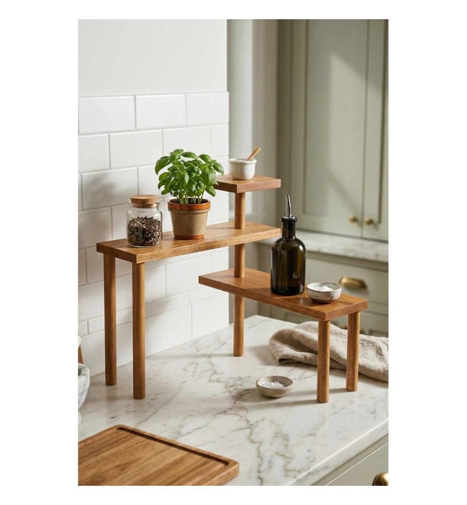 Étagère de cuisine, panneau de particules 100 % mélaminé, pin