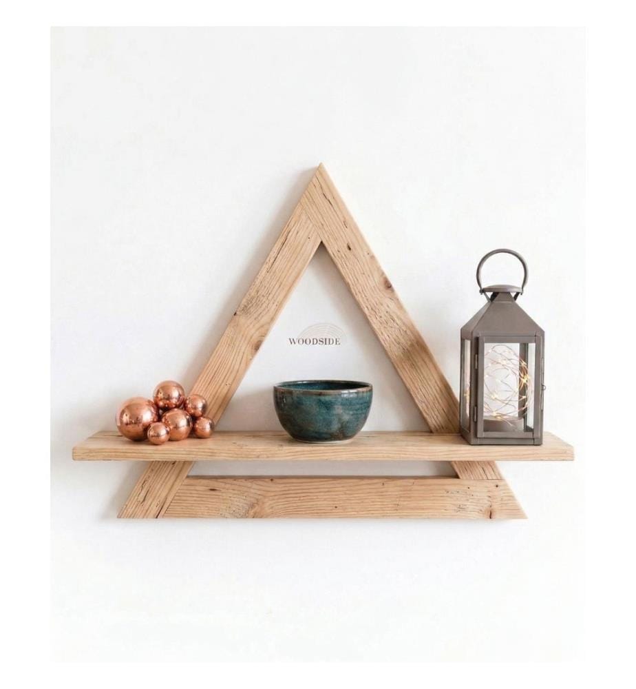 Étagère murale décorative en bois, 100 % bois massif, bois
