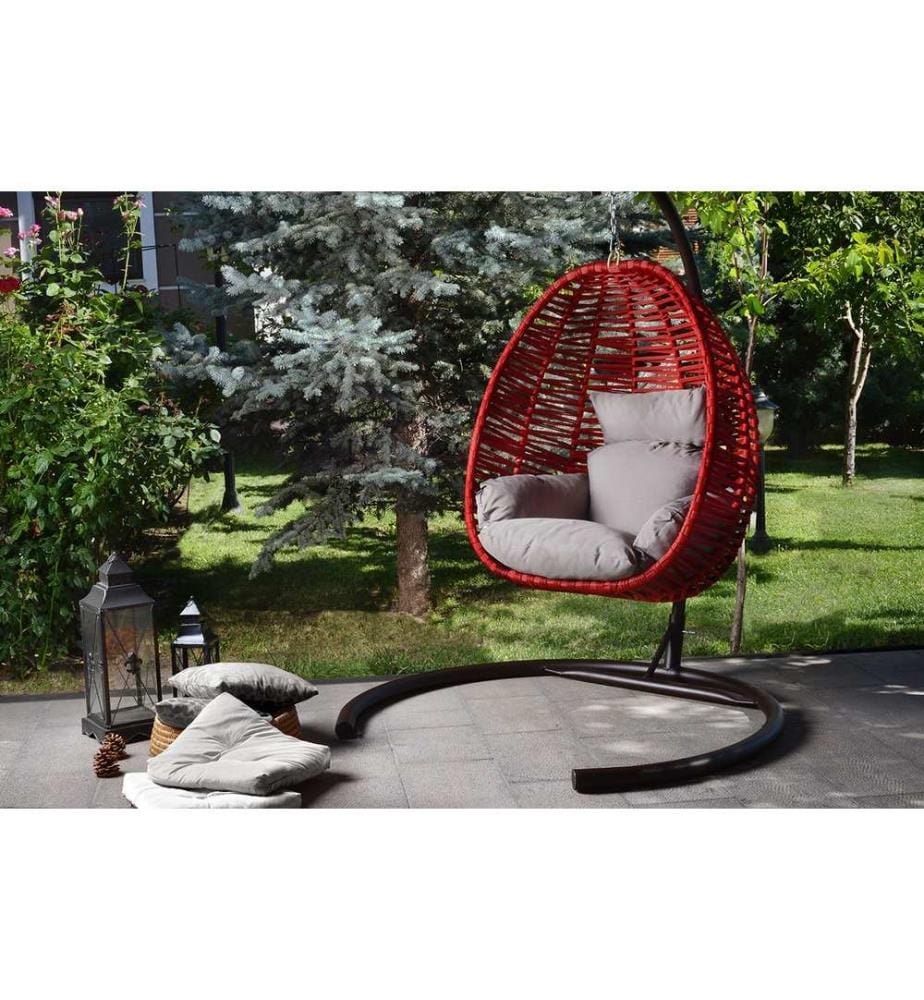 Bordet, Rouge, Chaises À Bascule, 196X110X110 cm, Métal