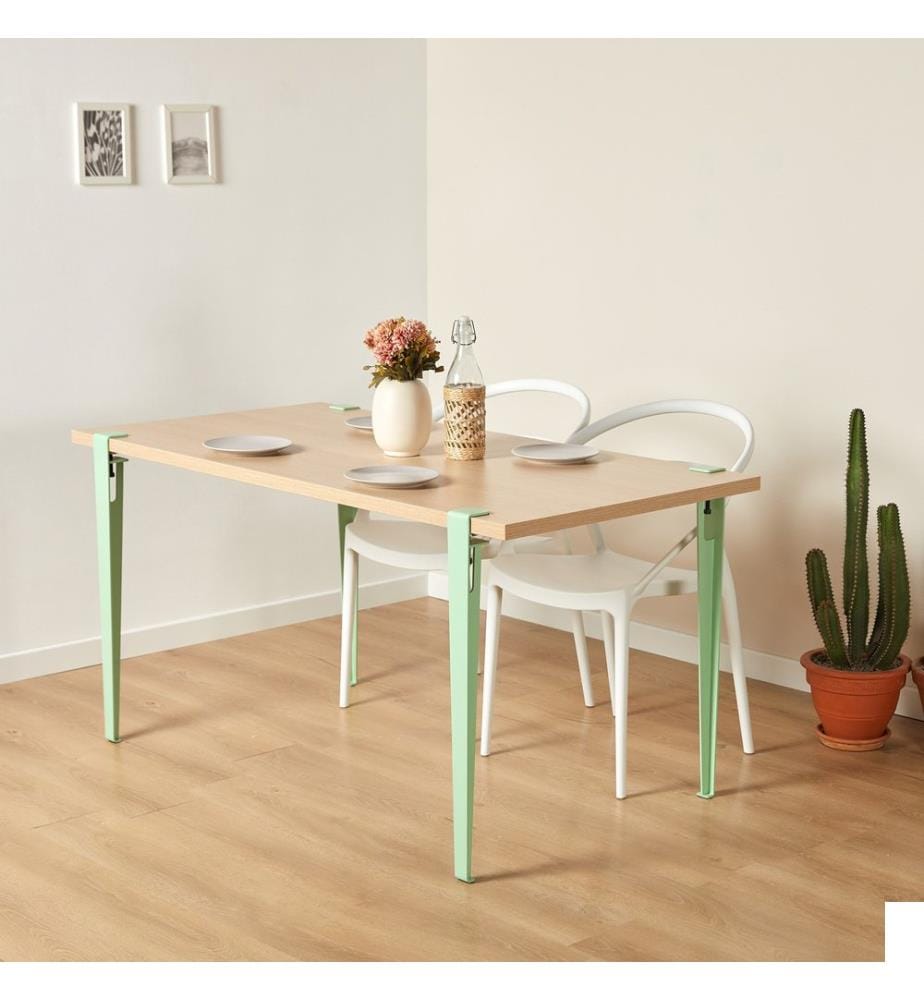 Table À Manger, Bois Green À La Menthe, Plaque De Particules Recueillies En Mélamine