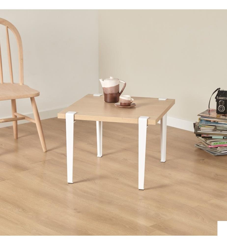 Table Basse, Bois Plaque De Particules Recouvertes De Mélamine Blanche, À 100%