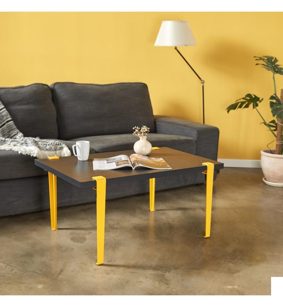 Table Basse, Anthracite Plaque De Particules À 6 Mélamine À 100%