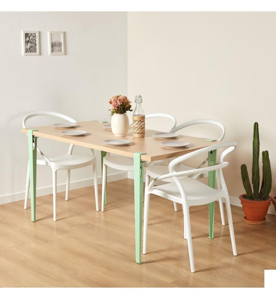 Table À Manger, Bois Green À La Menthe, Plaque De Particules Recueillies En Mélamine