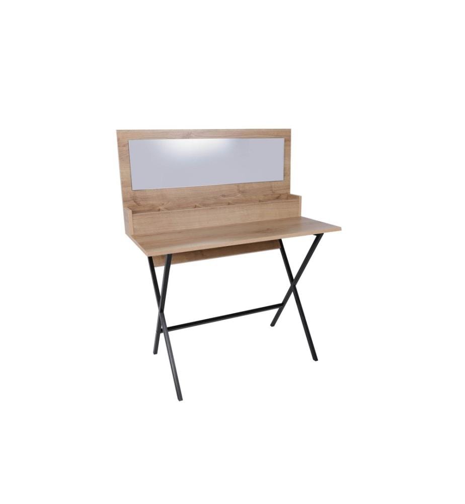 Couleur Chêne, Noire, Tables Basses, 50X100X124 cm, Plaque De Particules À Revêtement En Mélamine