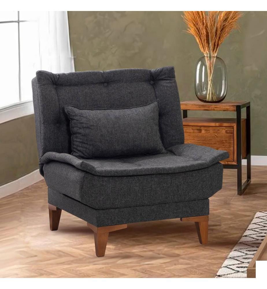 Anthracite, Chaise De Bistrot, Bois Cadre De Hêtre