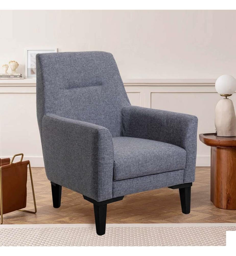Chaise À Ailes, Gris Foncé,