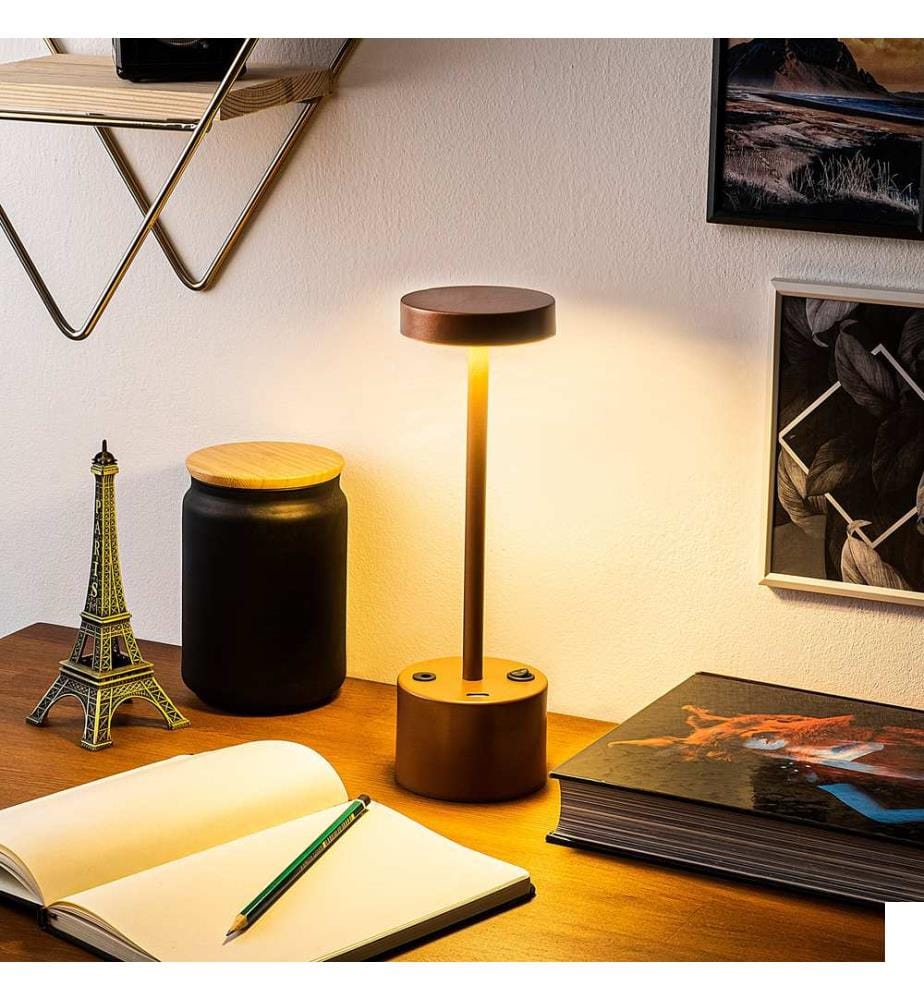 Lampe De Table, Cuivre, Corps Métallique
