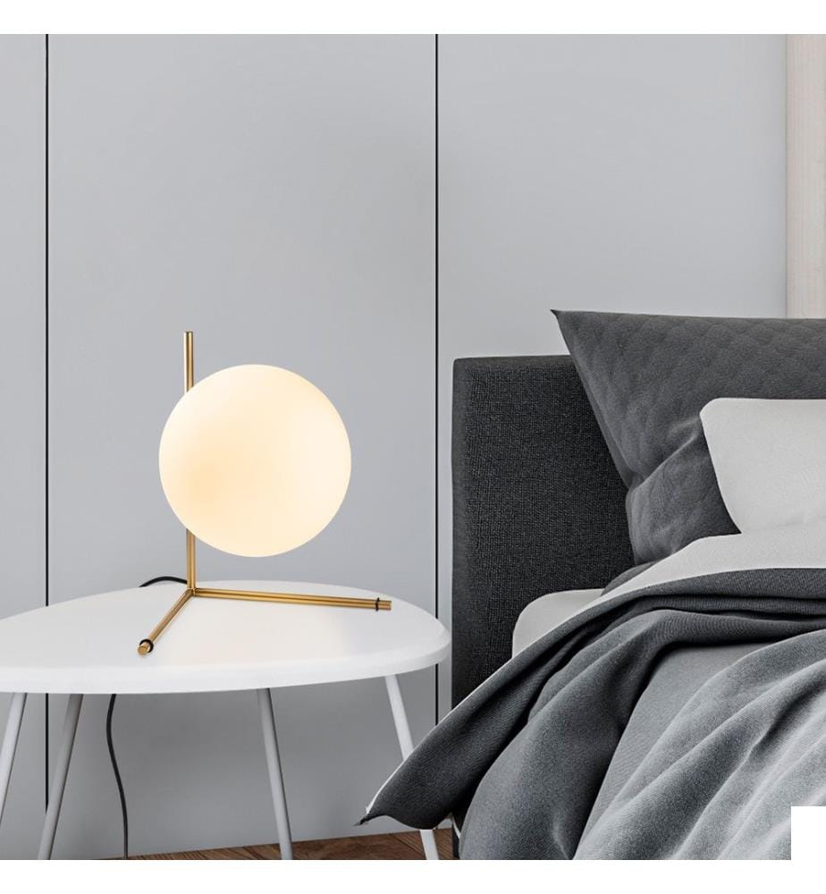 Lampe de table, dorée, CORPS EN MÉTAL