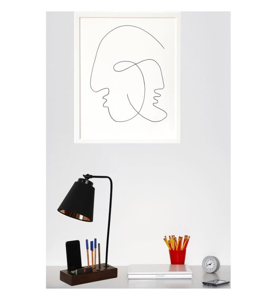 Marron, Lampes De Bureau, Corps En Bois