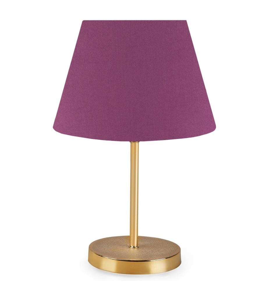 Lampe de table, violette, 100 % PVC, pieds métalliques pour abat-jour