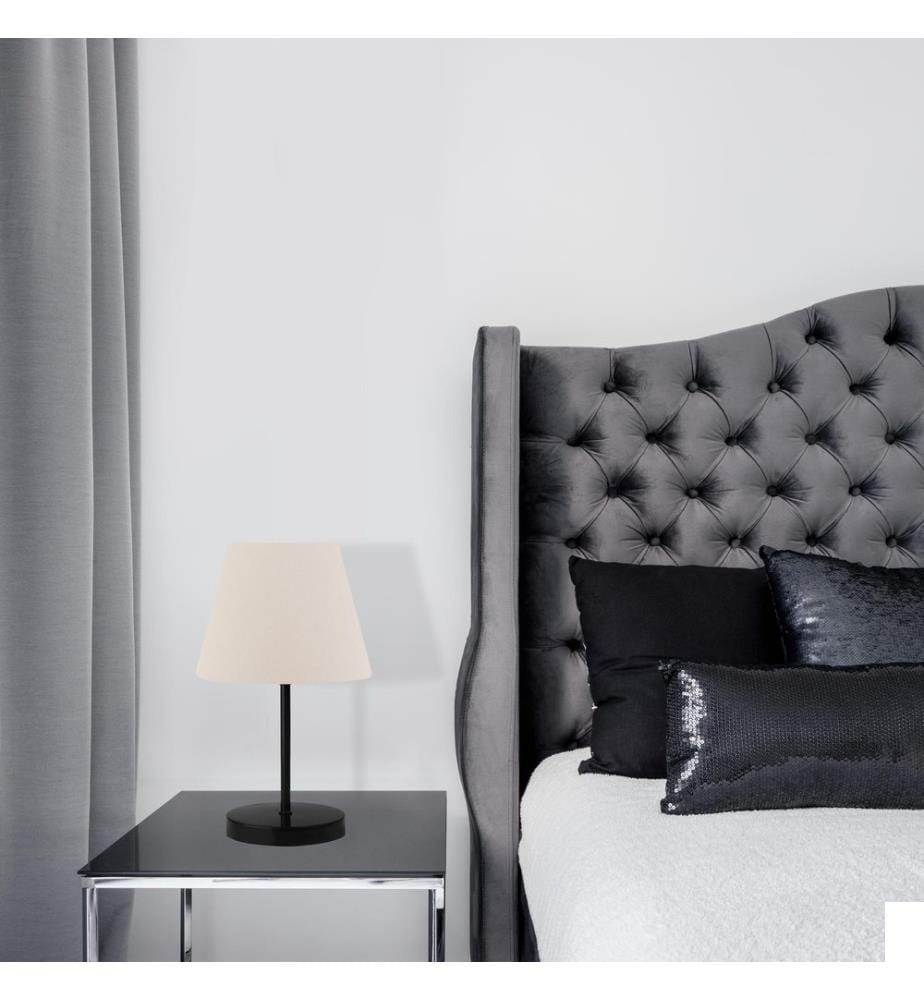 Lampe de table, crème, 100 % PVC, pieds en métal