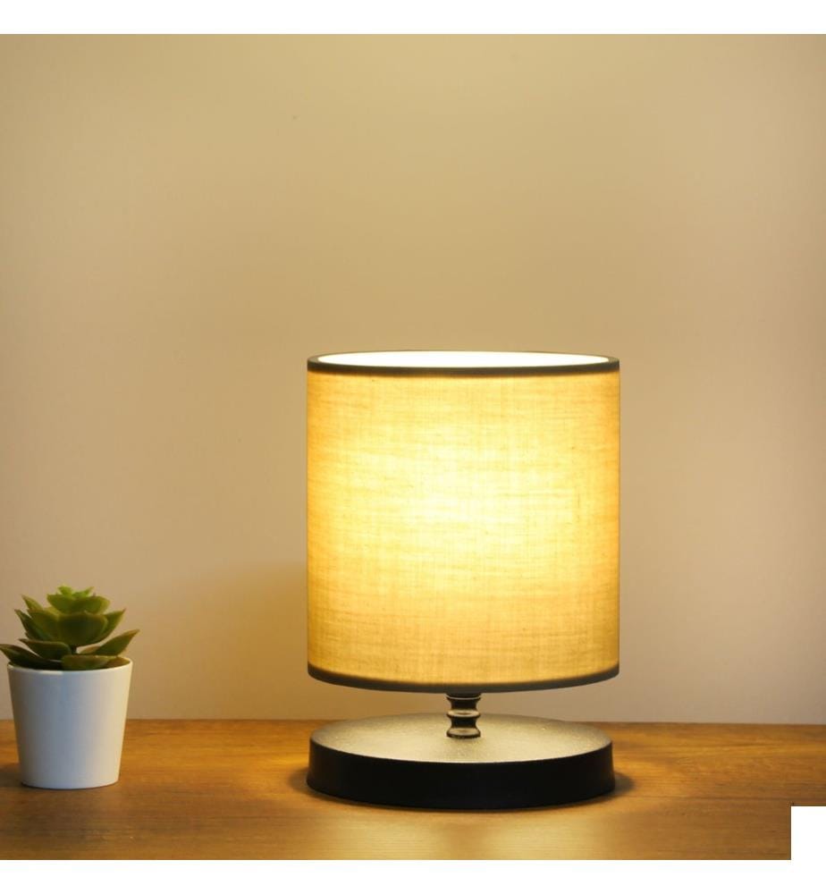 Lampe de table, vison, CORPS EN TISSU, pieds en plastique