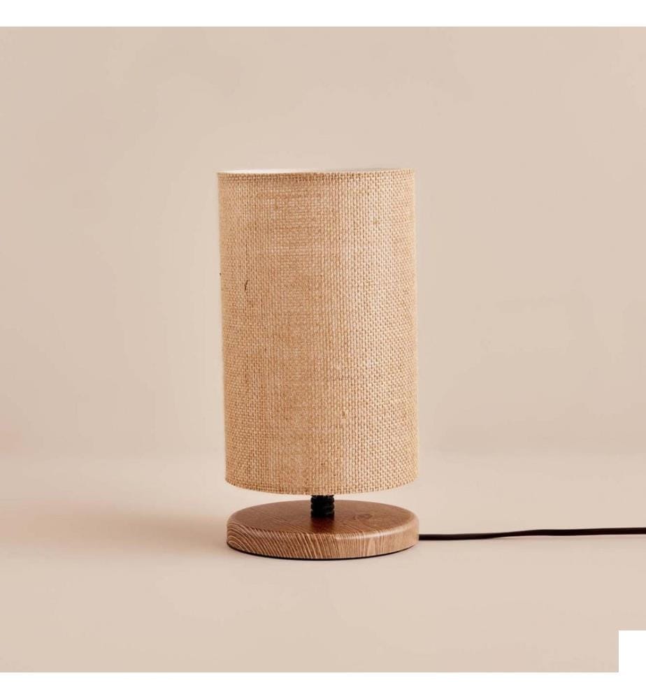 Lampe de table, beige, 100 % TISSU