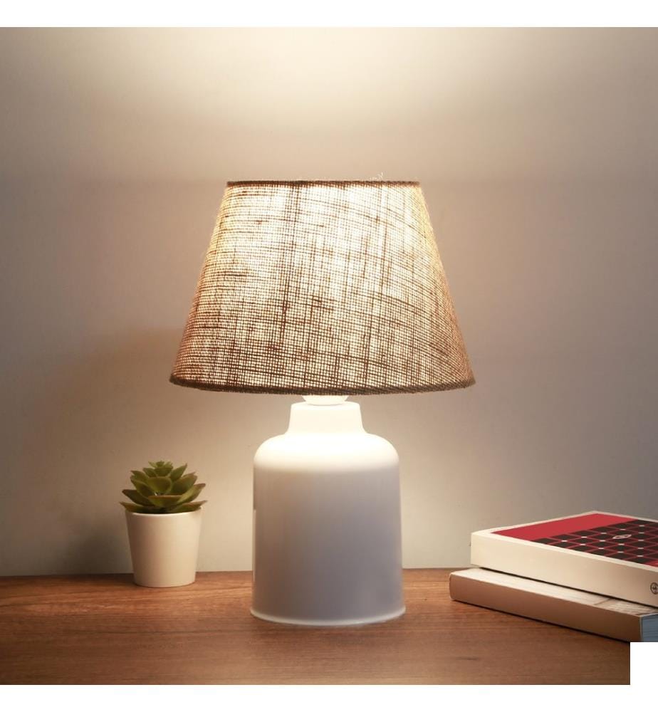 Crème, Blanc, Lampes De Bureau, 22 X 14 cm, Plastique
