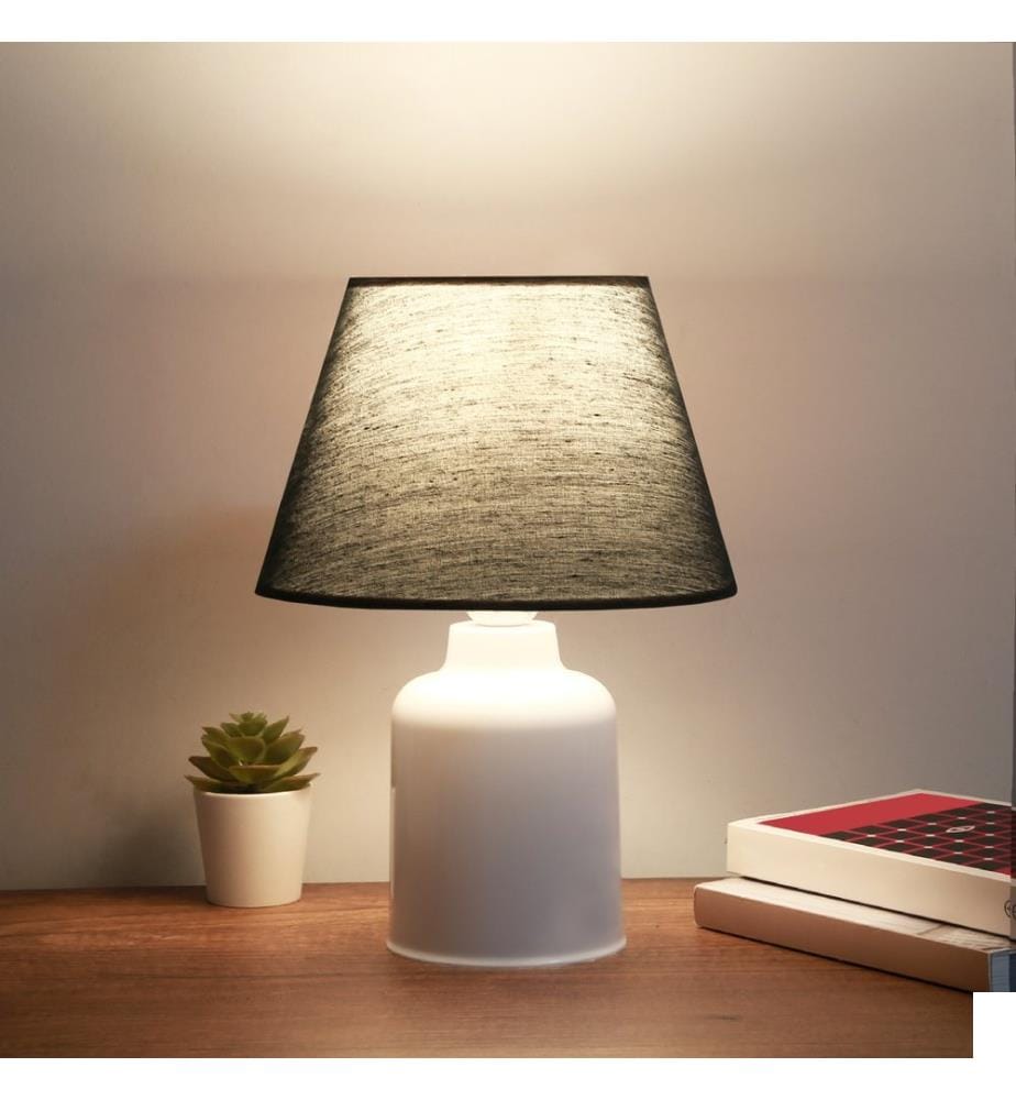 Noir, Blanc, Lampes De Bureau, 22 X 14 cm, En Plastique