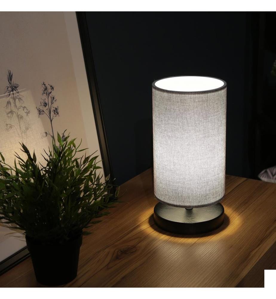 Gris, Lampes De Bureau, 24 X 15 cm, En Bois