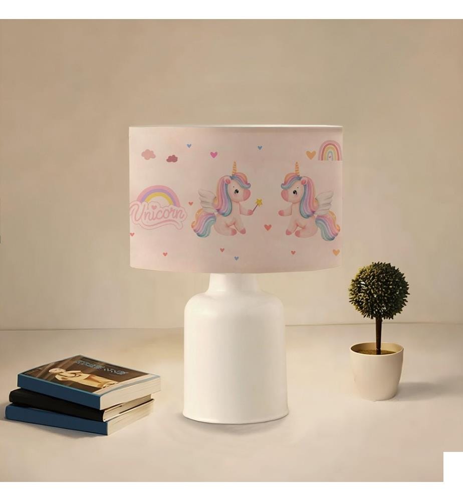 Lampe de table, multicolore, 50 % PLASTIQUE / 50 % TISSU