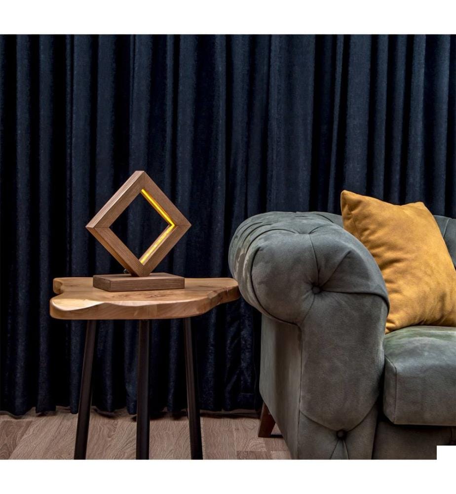 Marron, Lampes De Bureau, 27,5 X 29,5 X 12 cm, Sapin, 3 X 5 cm
