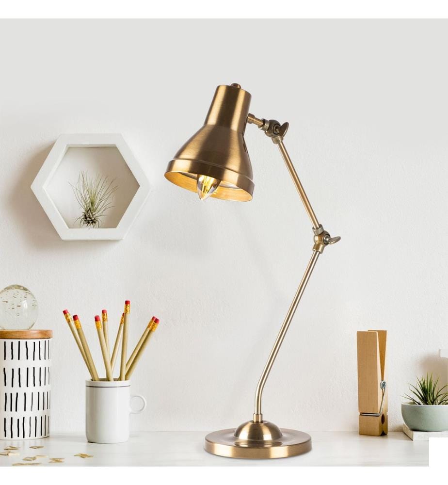 Vintage, Lampes De Bureau, 16 X 27 X 55 cm, Corps Métallique