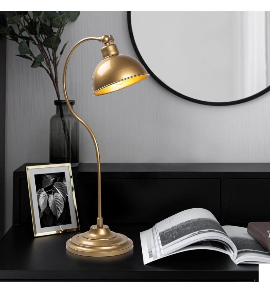 Or, Lampes De Bureau, 19 X 29 X 58 cm, Corps En Métal