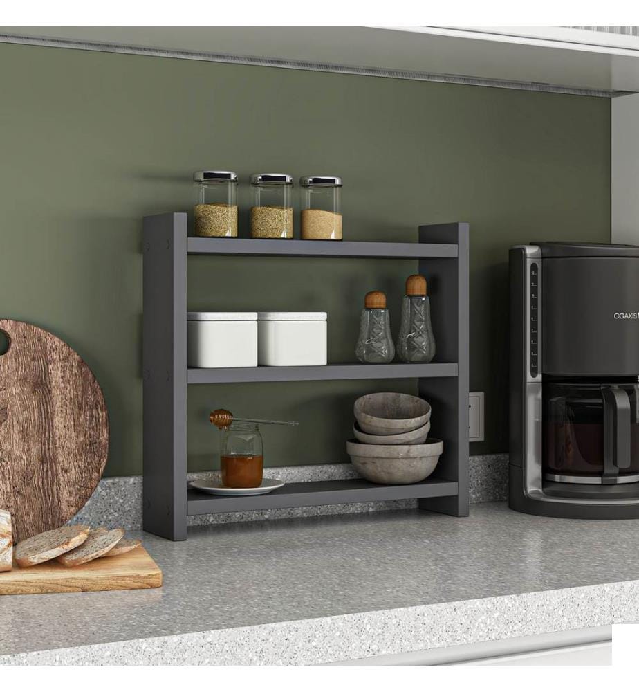 Etagère de cuisine, Anthracite, 100% Melamine Particle Board