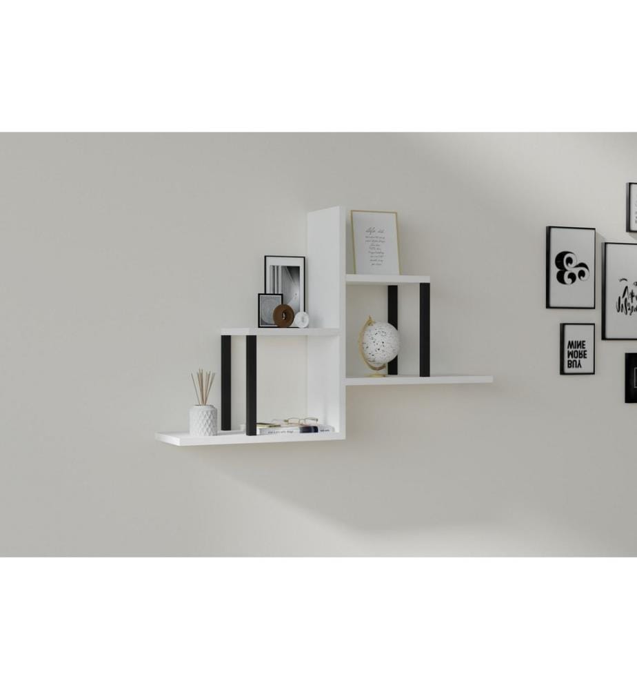 Blanc, Étagères Murales, 90X60X20 cm, Plaque De Particules Enrobée De Mélamine