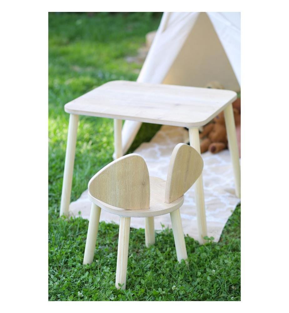 Chaise pour enfant, marron, 100 % MDF, pieds en bois de hêtre