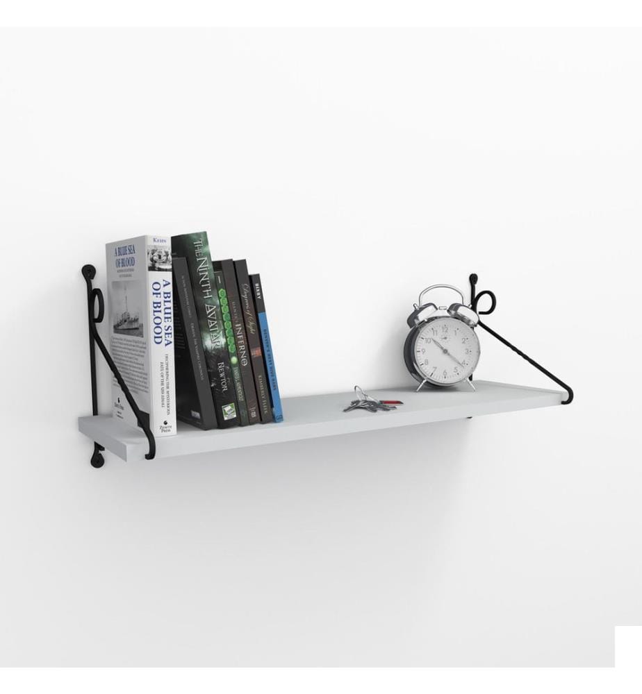 Blanc, Étagères Murales, 27X72X20 cm, Plaque De Particules Enrobée De Mélamine