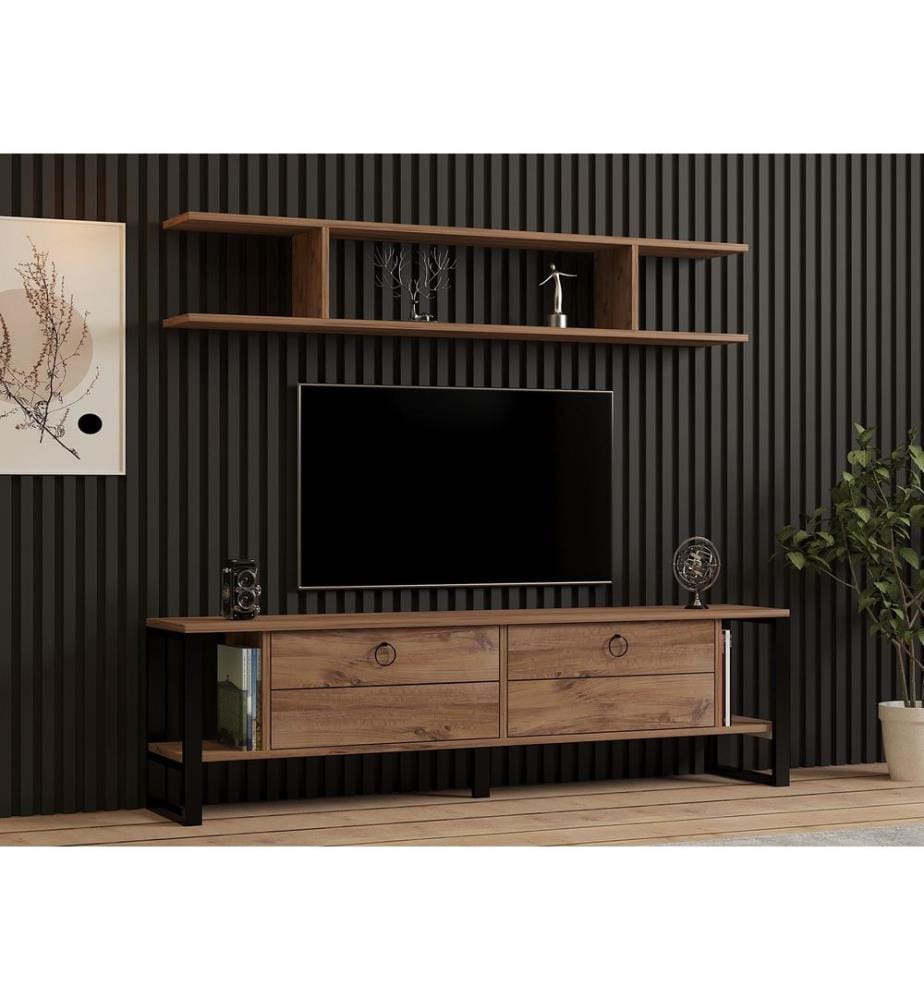 Meuble TV, pin atlantique, 100% Melamine Coated Particle Board