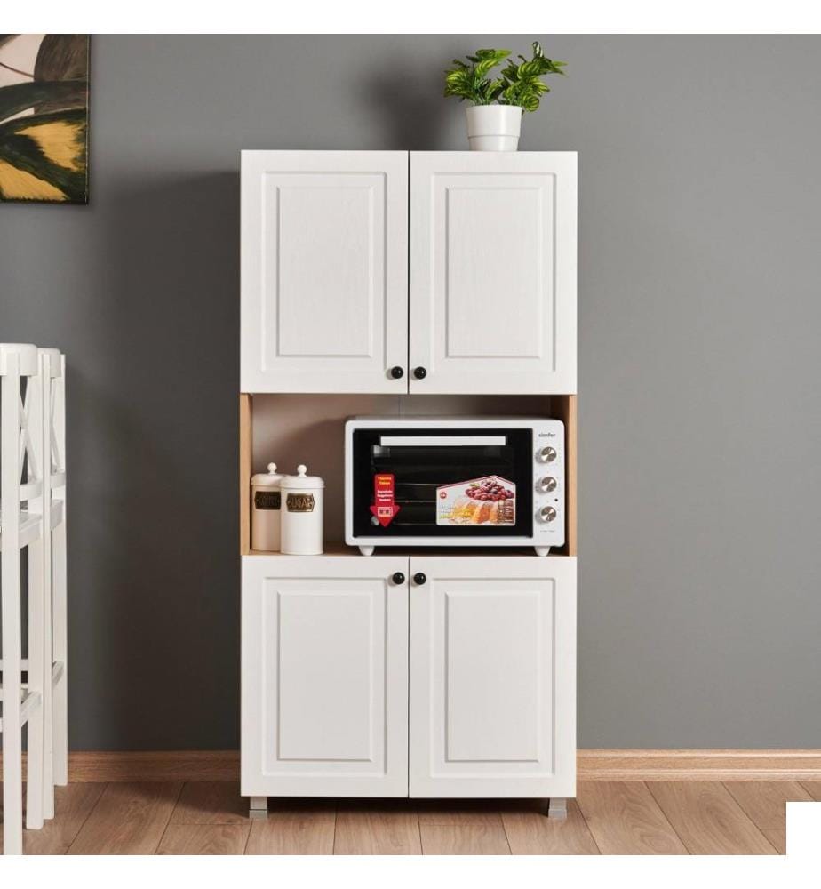 Armoire polyvalente, chêne saphir noyer, panneau de particules mélaminé