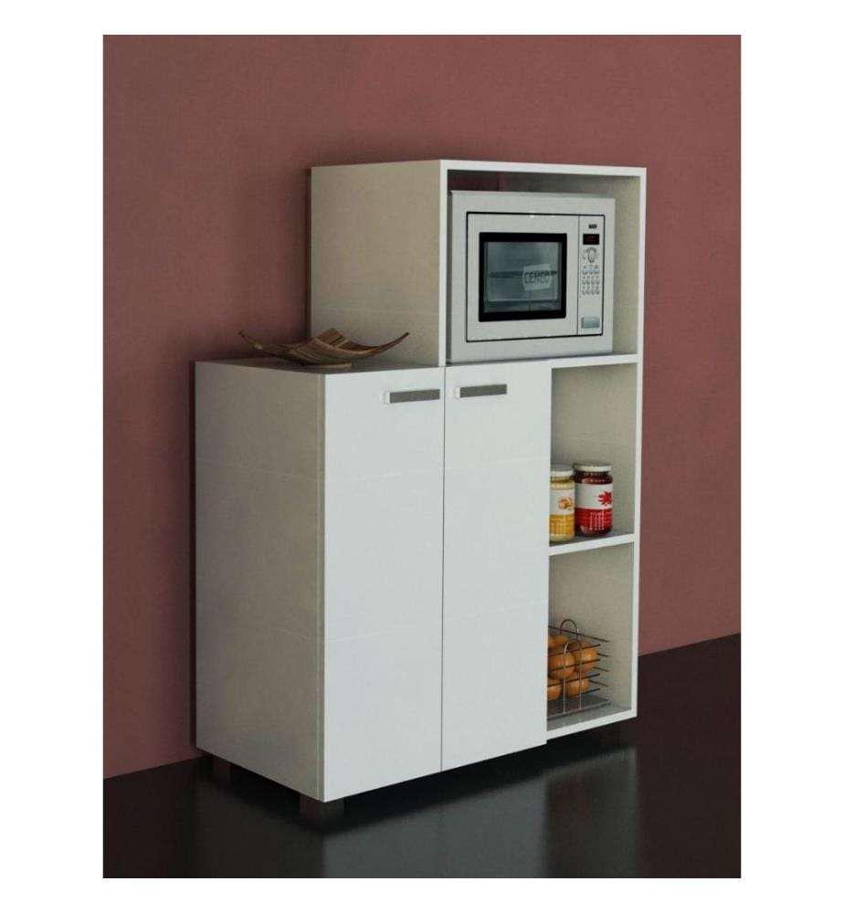 Meuble de cuisine, blanc, panneau de particules mélaminé