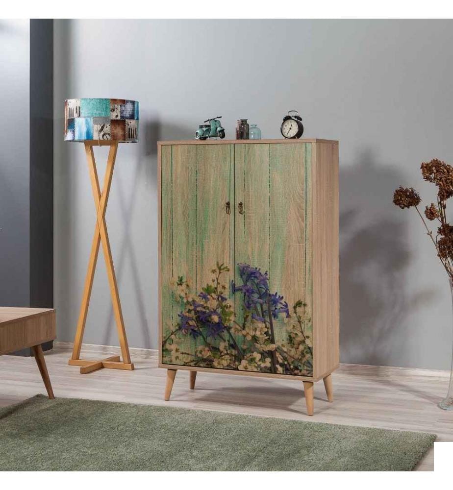 Armoire multifonctions, chêne Sonoma, panneau de particules mélaminé