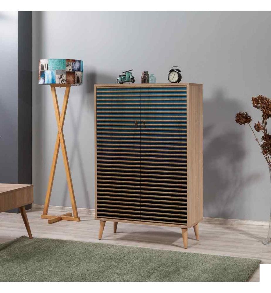 Armoire multifonctions, chêne Sonoma, panneau de particules mélaminé