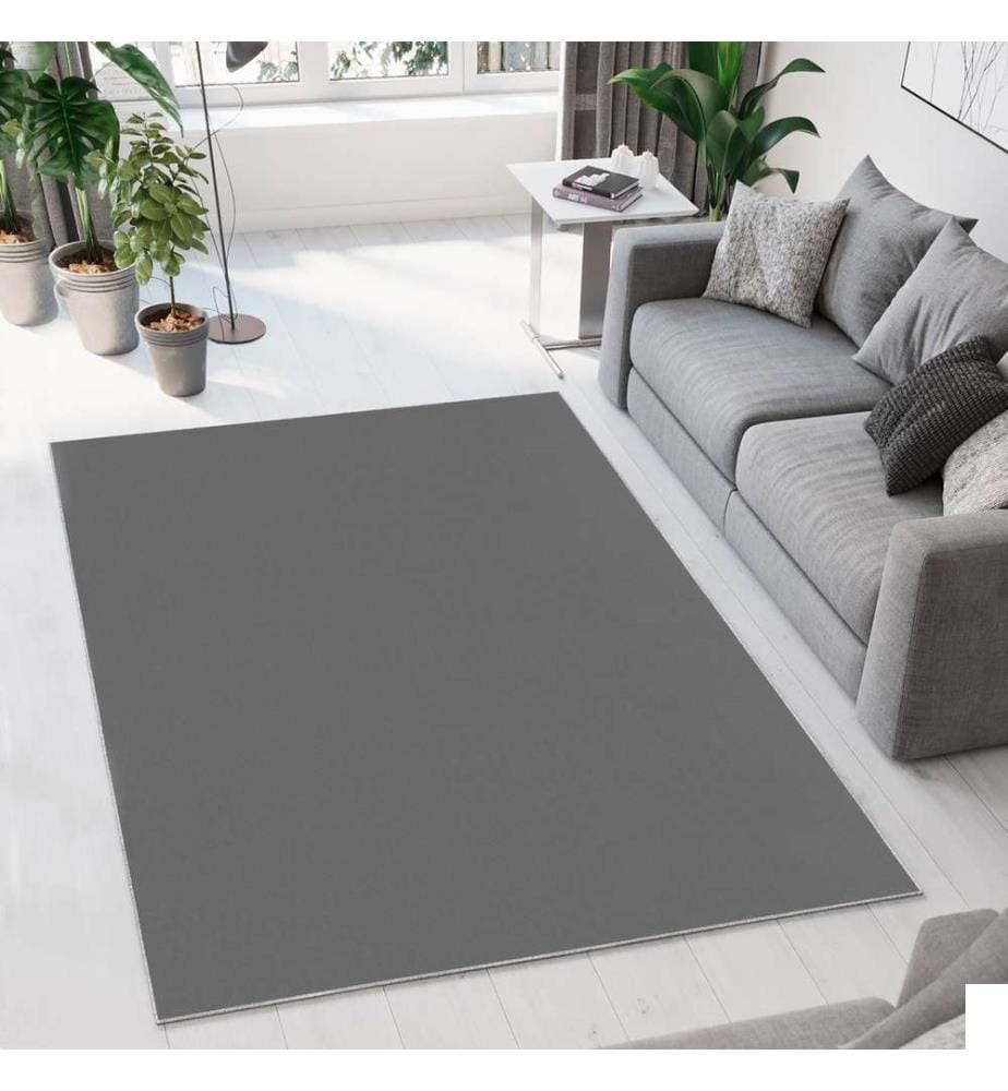 Tapis, gris, 100% polyester, 60 x 100 cm