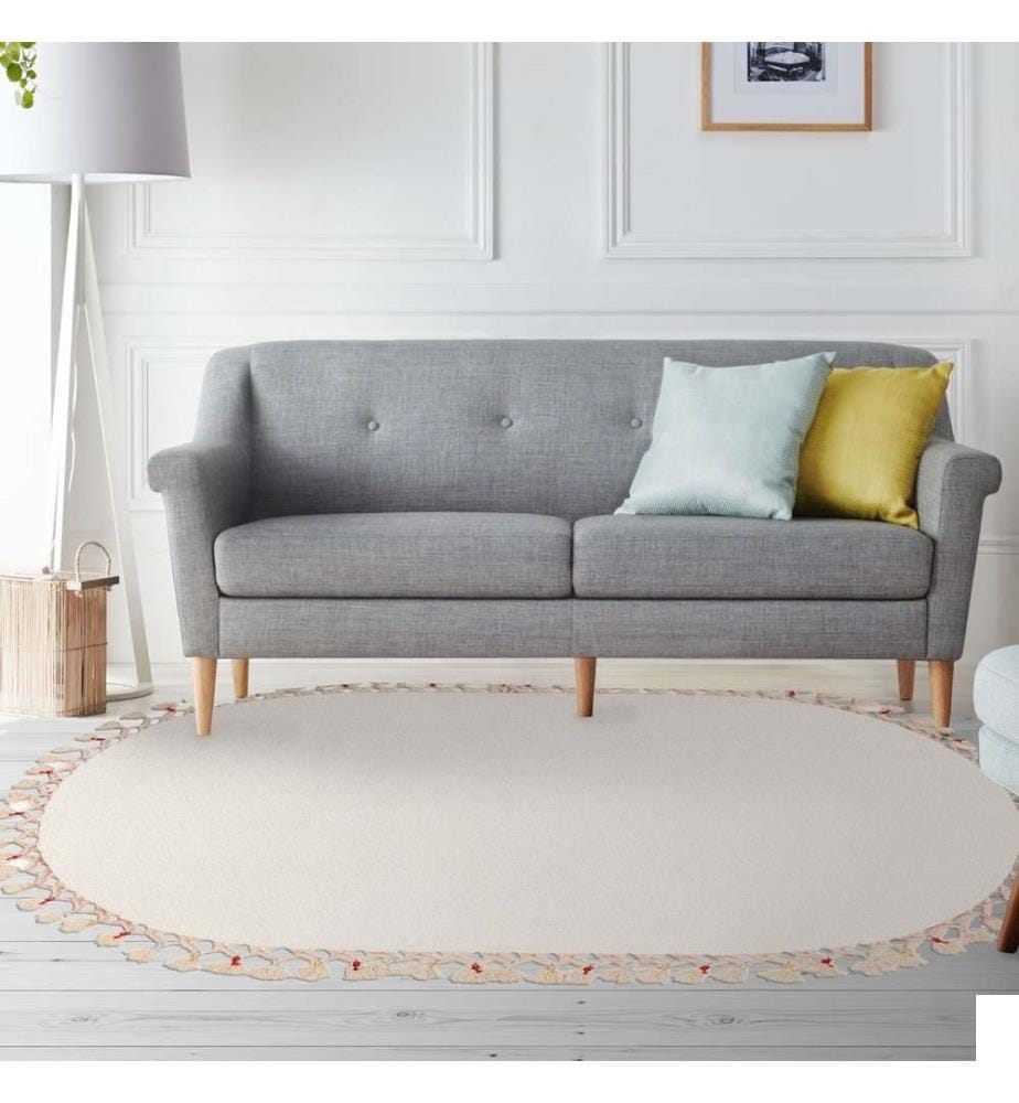 Tapis de bain, blanc, 100% acrylique