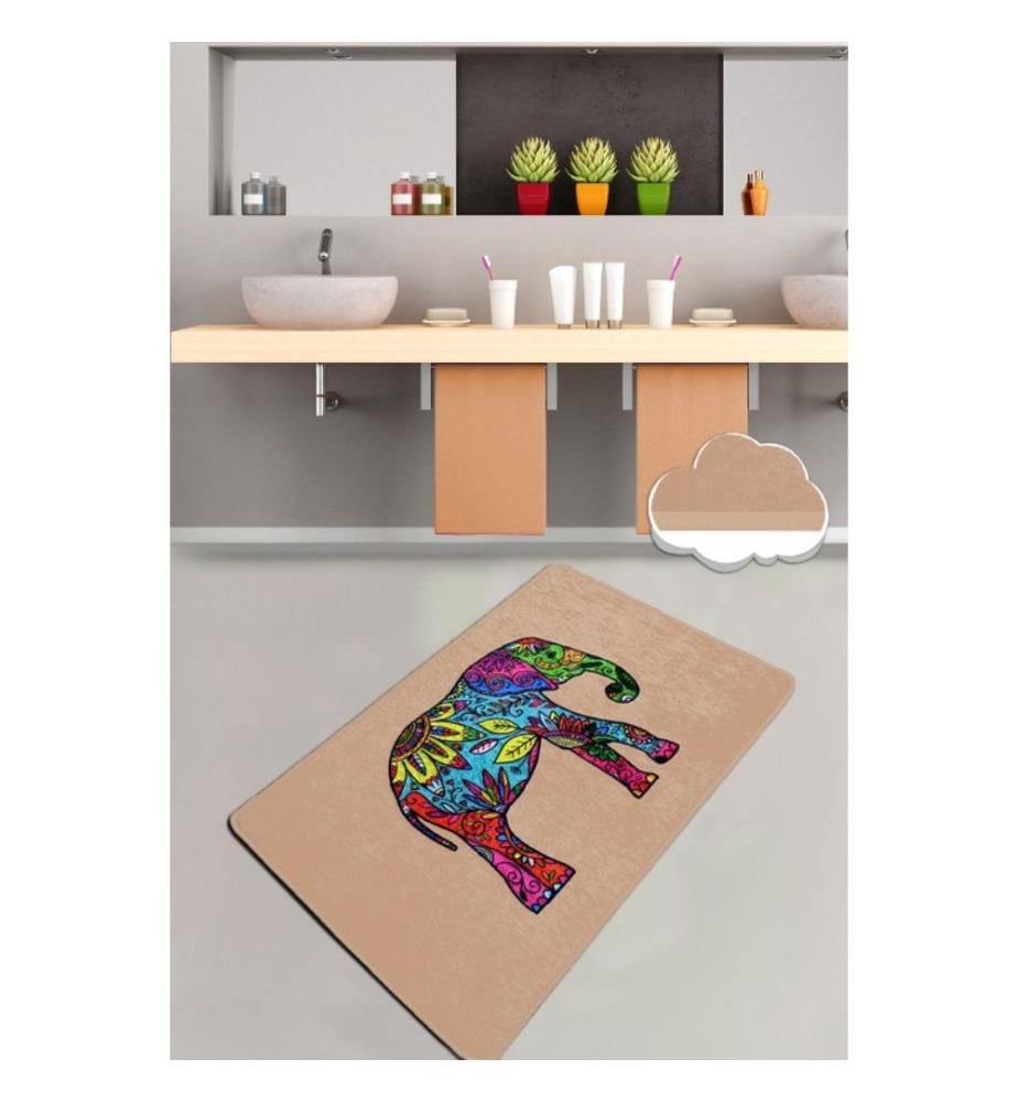 Tapis de bain, Multicolore, 100% Polyester