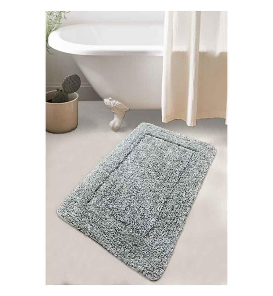Tapis de bain, gris, 100% coton