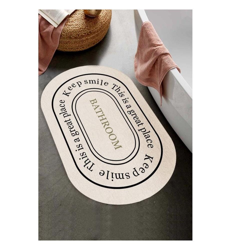 Tapis de bain, 100% POLYESTER, Blanc