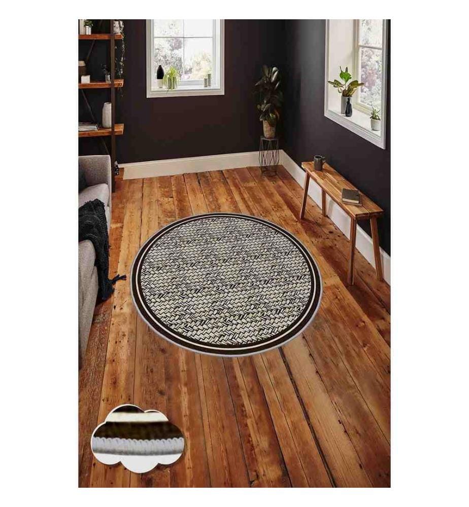 Tapis, Multicolore, 100% Polyester, Diamètre : 80 cm